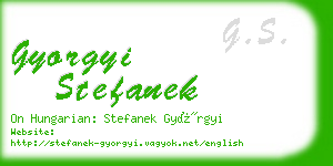 gyorgyi stefanek business card